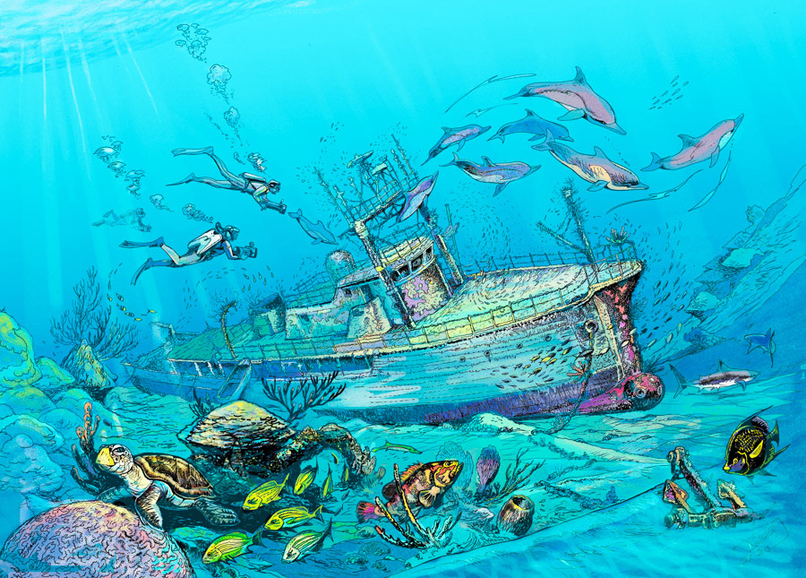 If Cousteau's Calypso ever became a shipwreck by Dominique Serafini