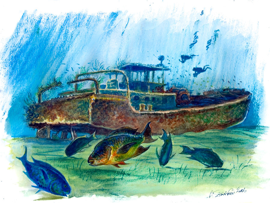 The Doc Poulson, Grand Cayman by Dominique Serafini