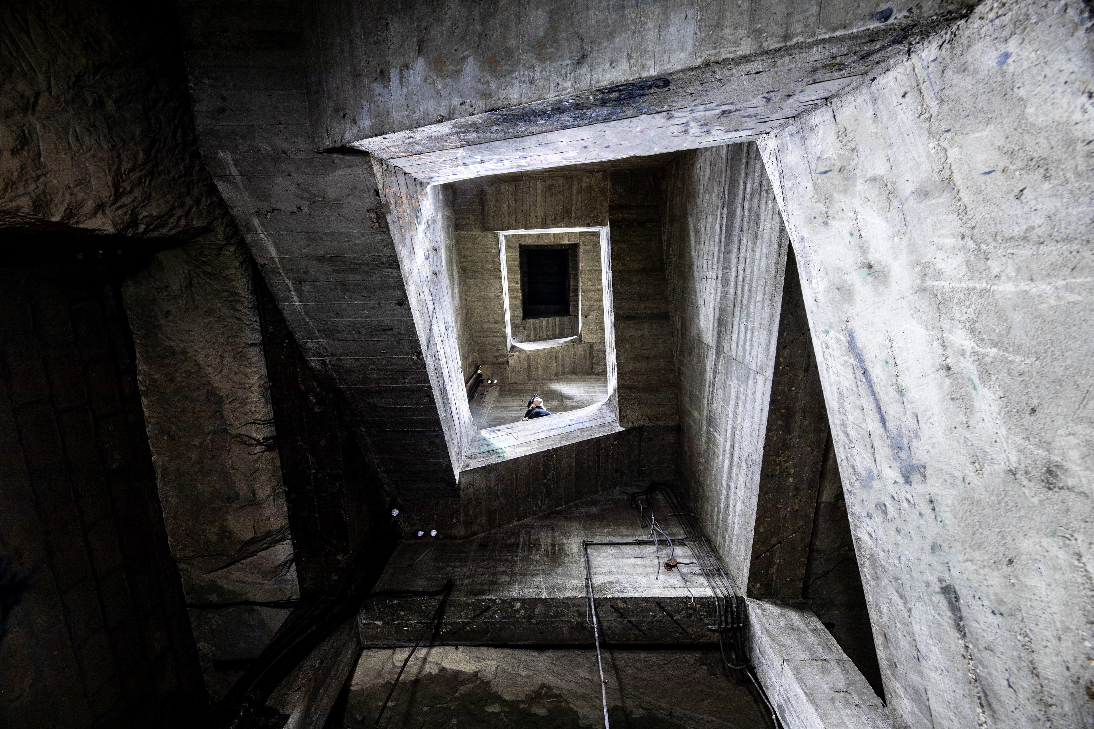 Escalier d'accès à une carrière militaire