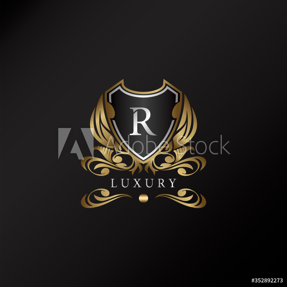Gold Shield R Letter