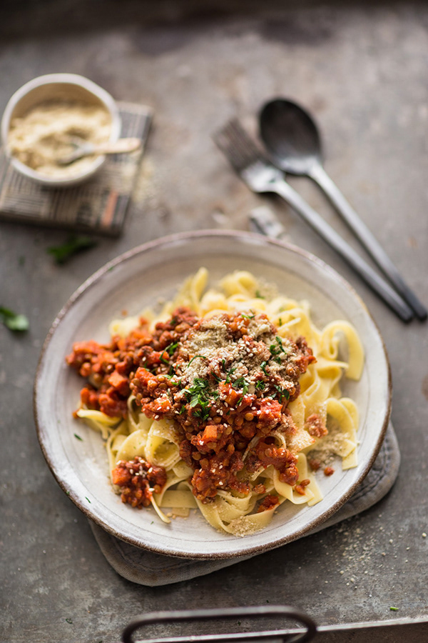 Lenaliciously - Berglinsen Bolognese mit Spagetti