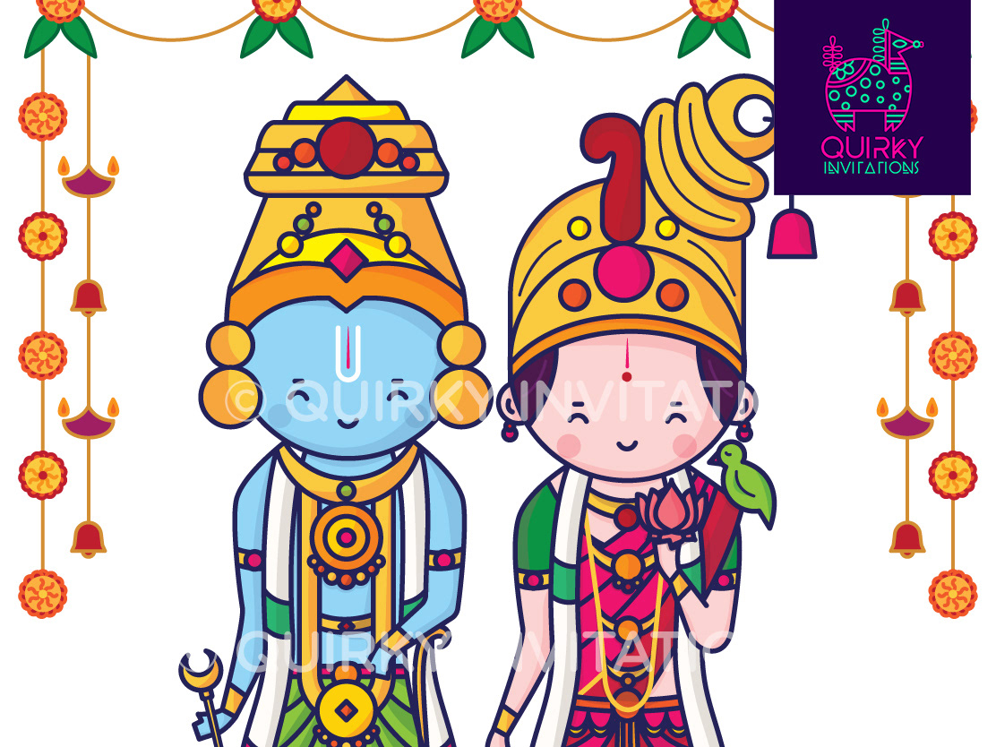 Quirky Indian Wedding Invitations - Aandal Ranganathar ...