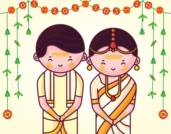 Quirky Indian Wedding Invitations - South Indian Nalungu Ceremony