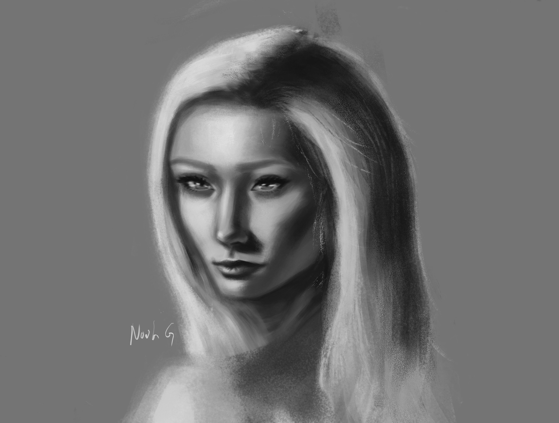 I wanted to challenge myself in making my paintings have more texture. Although there are many things to paint, one of the things I wanted to do is to paint a girl but I do not think it feels like it has any texture :) Maybe in the next one I will have more texture than I do here.