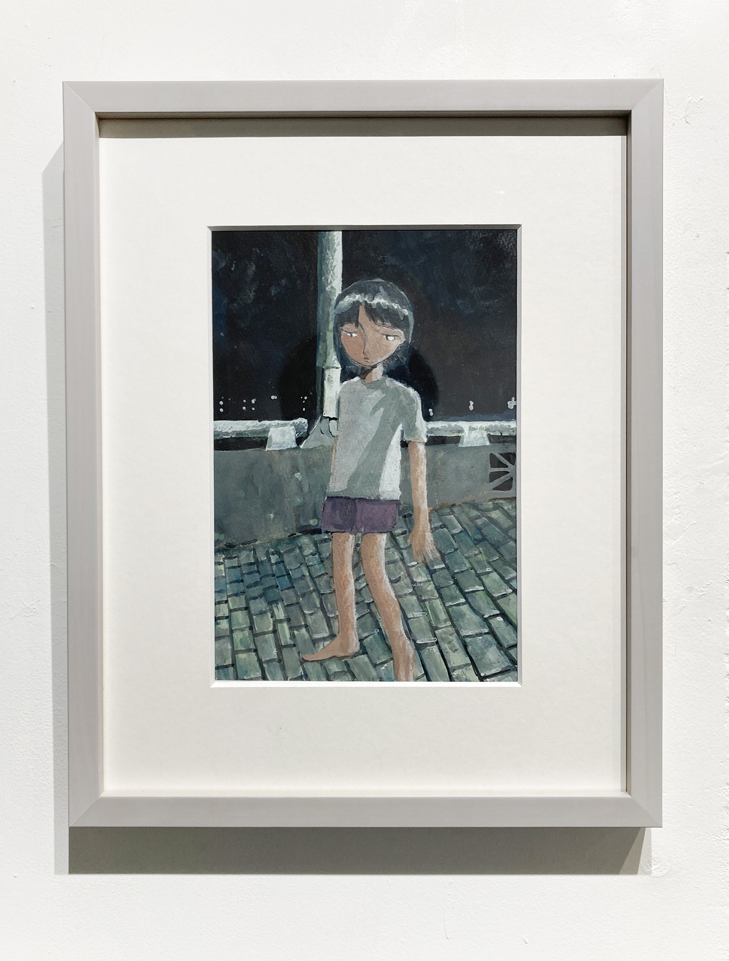 No.25 / 山本結子『夜に歩こう』/ 素材:水彩, 画用紙 / 制作年:2021 / サイズ:W240×H190mm / 非売