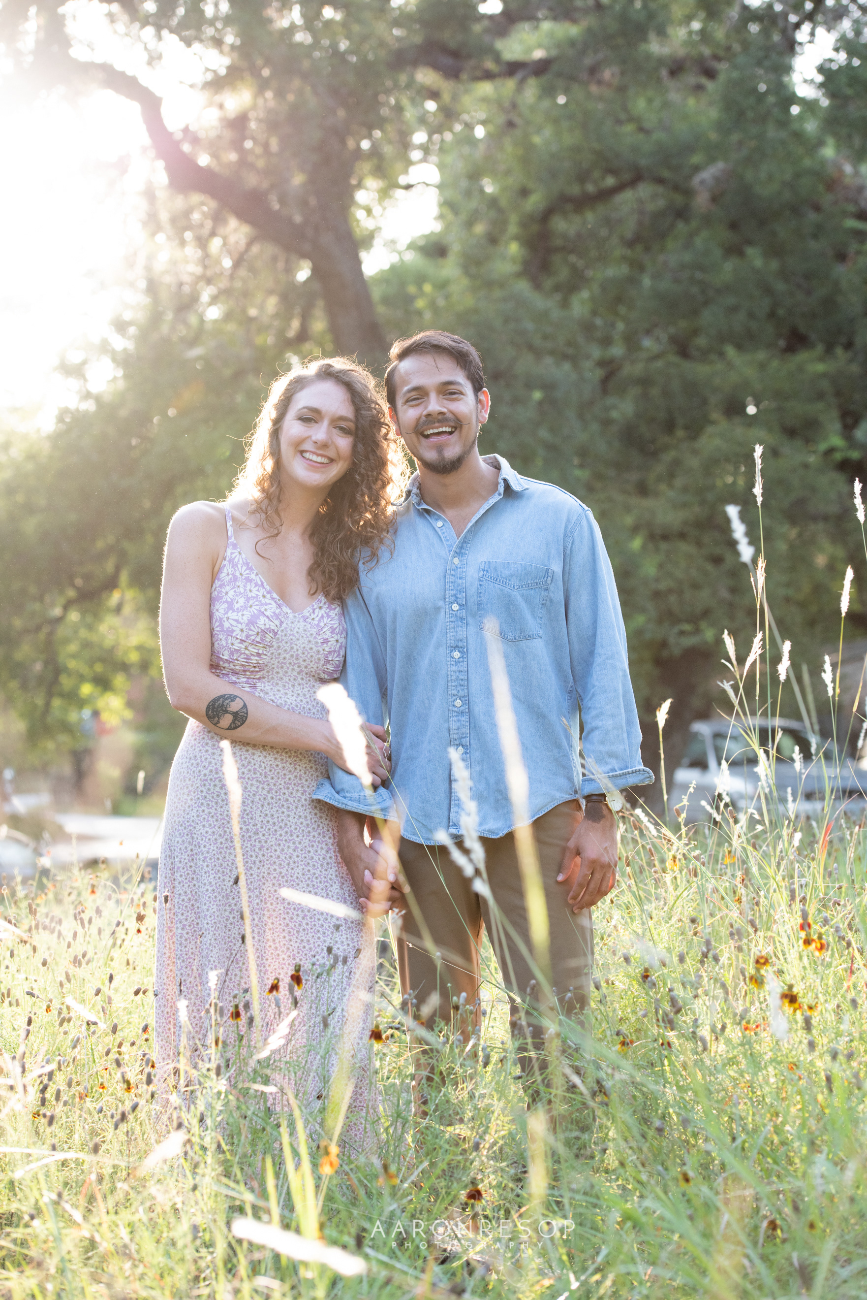 Engagement Photos taken in San Antonio, TX by wedding photographer Aaron Resop
