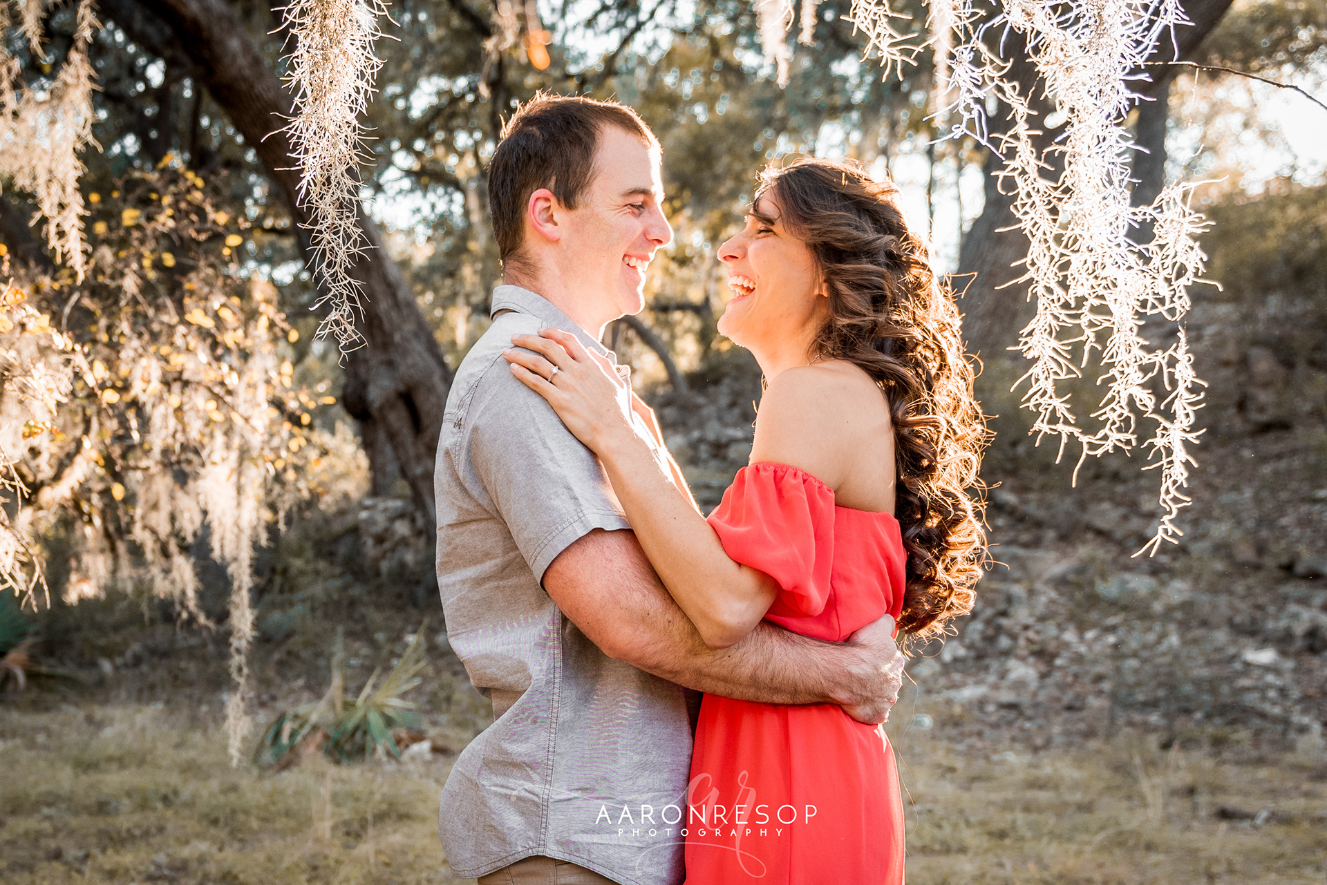 Engagement Photos taken in Spring Branch, TX 78070 by wedding photographer Aaron Resop @ Remi Ridge at Hidden Falls 2225 Bridal Veil, Spring Branch, TX 78070
