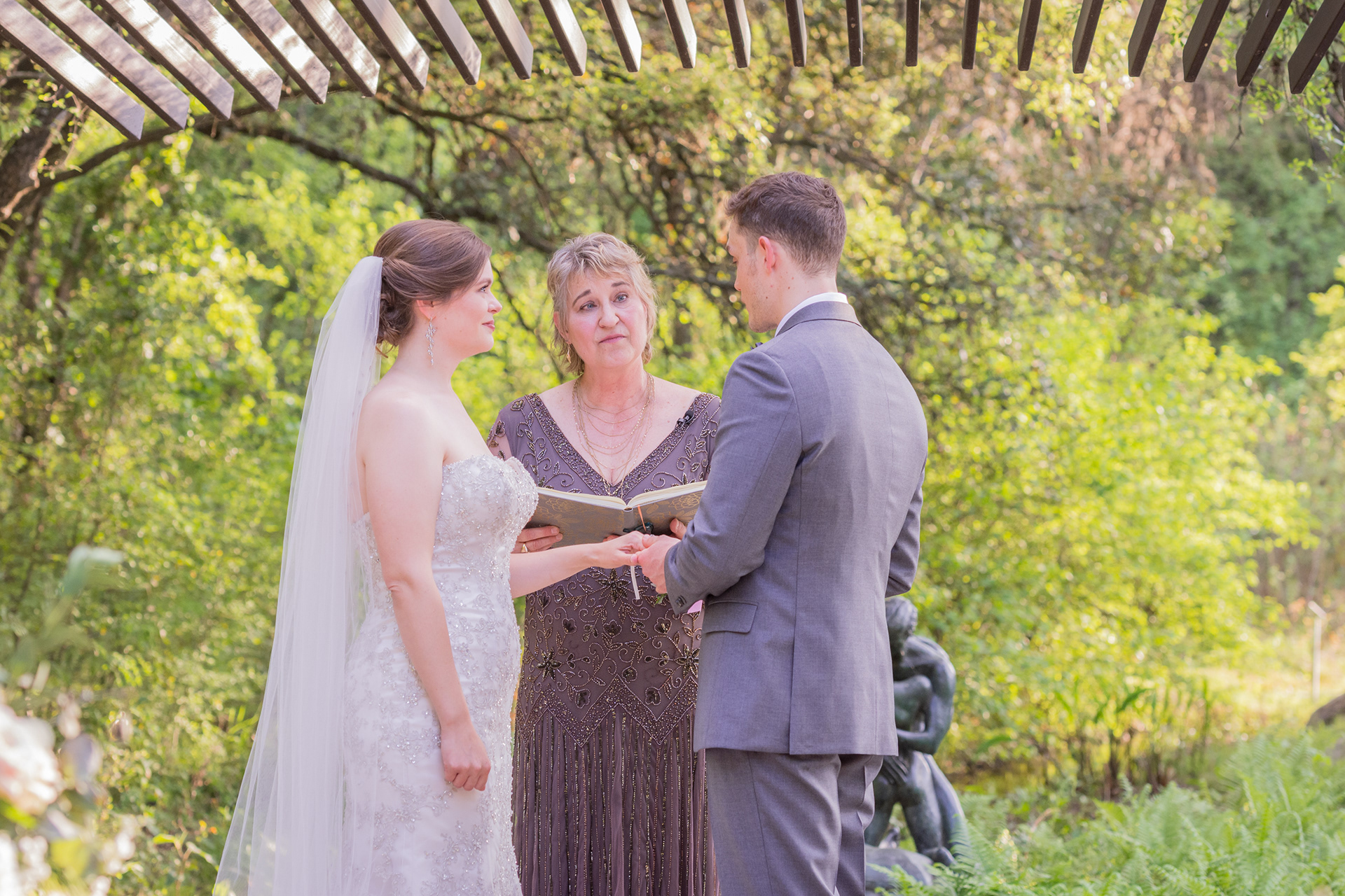 Wedding Day Photos taken in Austin, TX by wedding photographer Aaron Resop @ umlauf sculpture garden & Museum Austin TX 78704