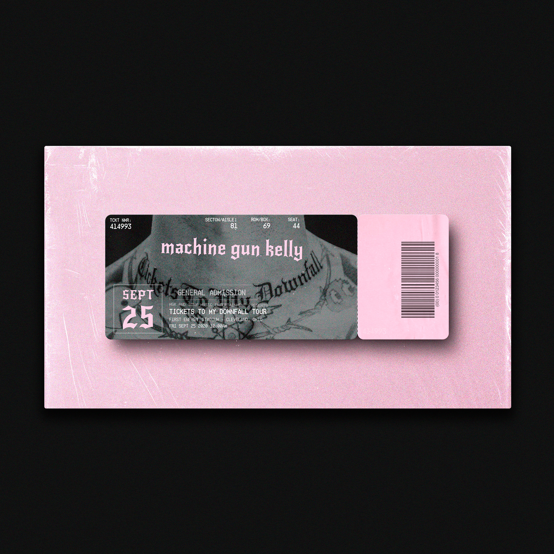 Jake Lindley Tickets To My Downfall Concept Concert Ticket