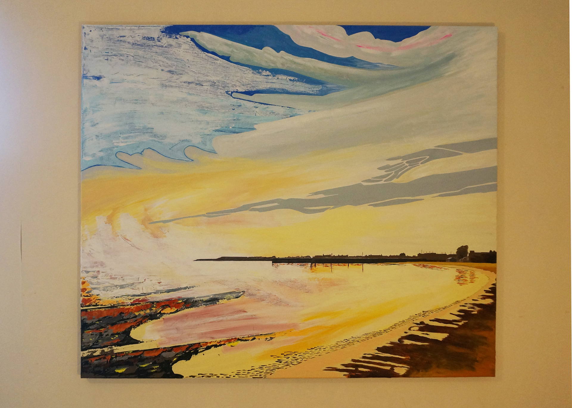 The Harbour - Fisherrow, Musselburgh, East Lothian, Acrylic painting on canvas, original art