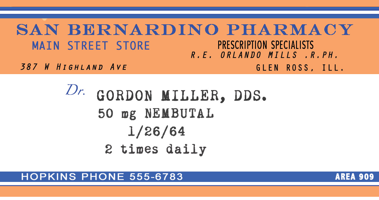 1950s Pill Bottle Label