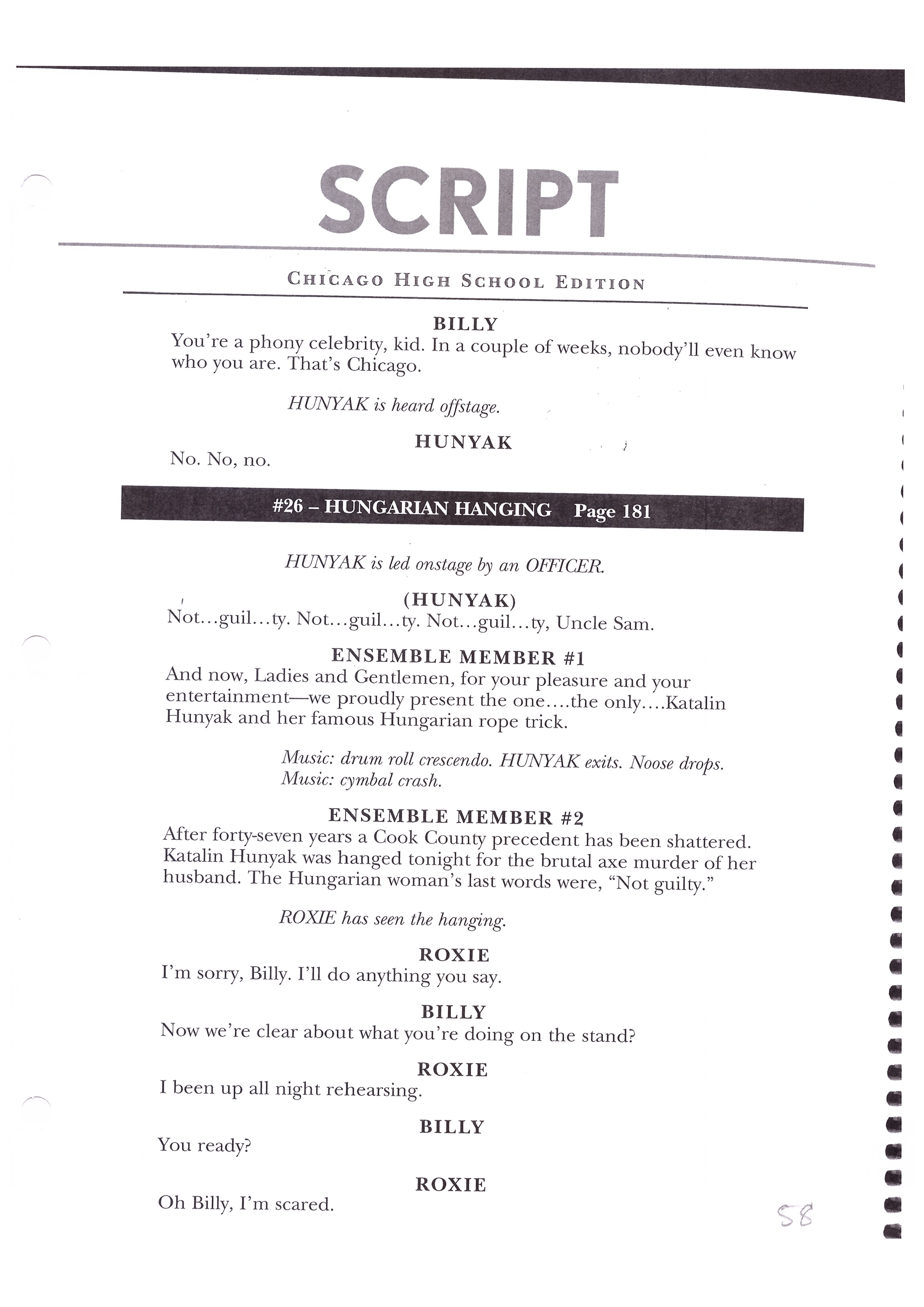 Nandini Tandon Stage Management Script Sample One