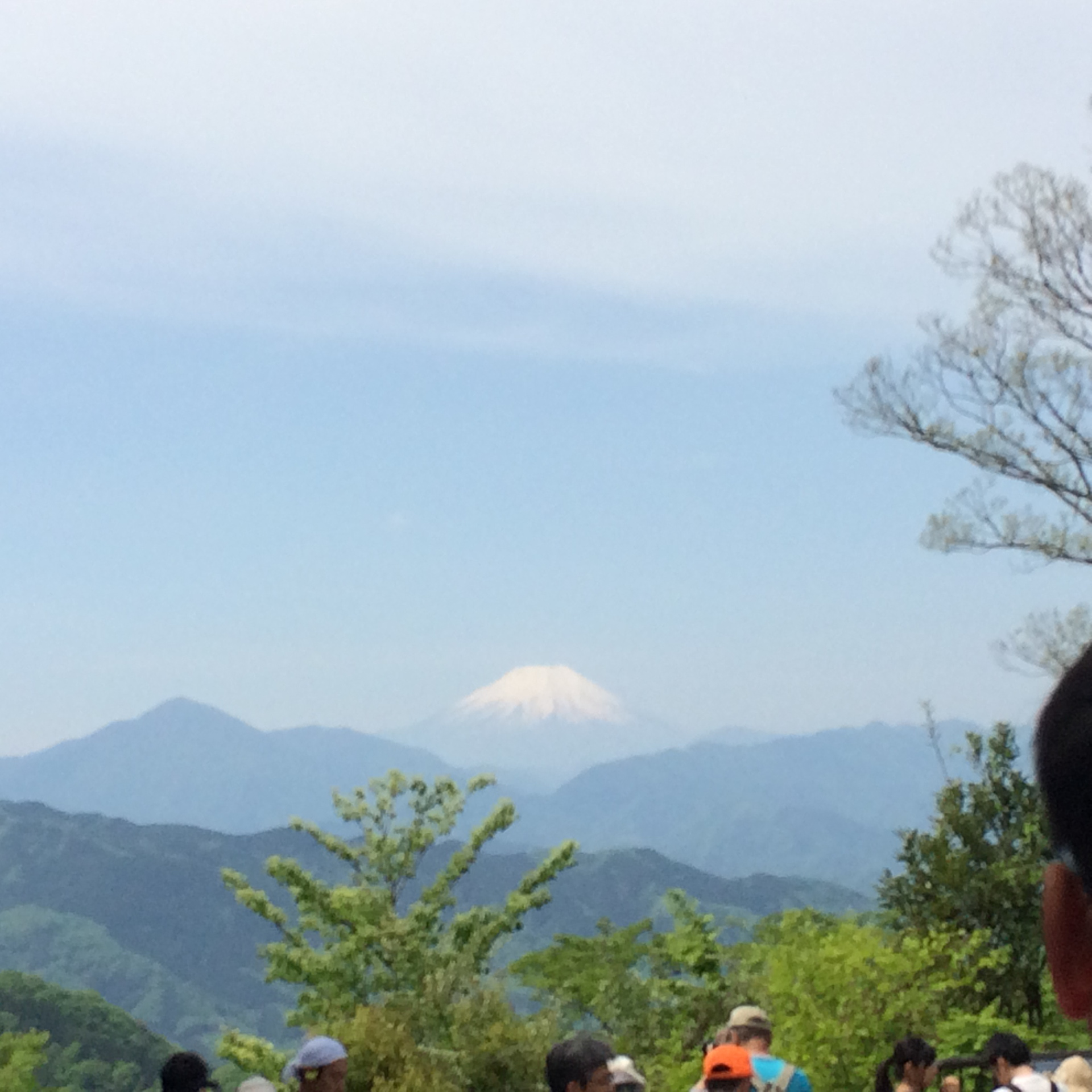 高尾山から見える富士山