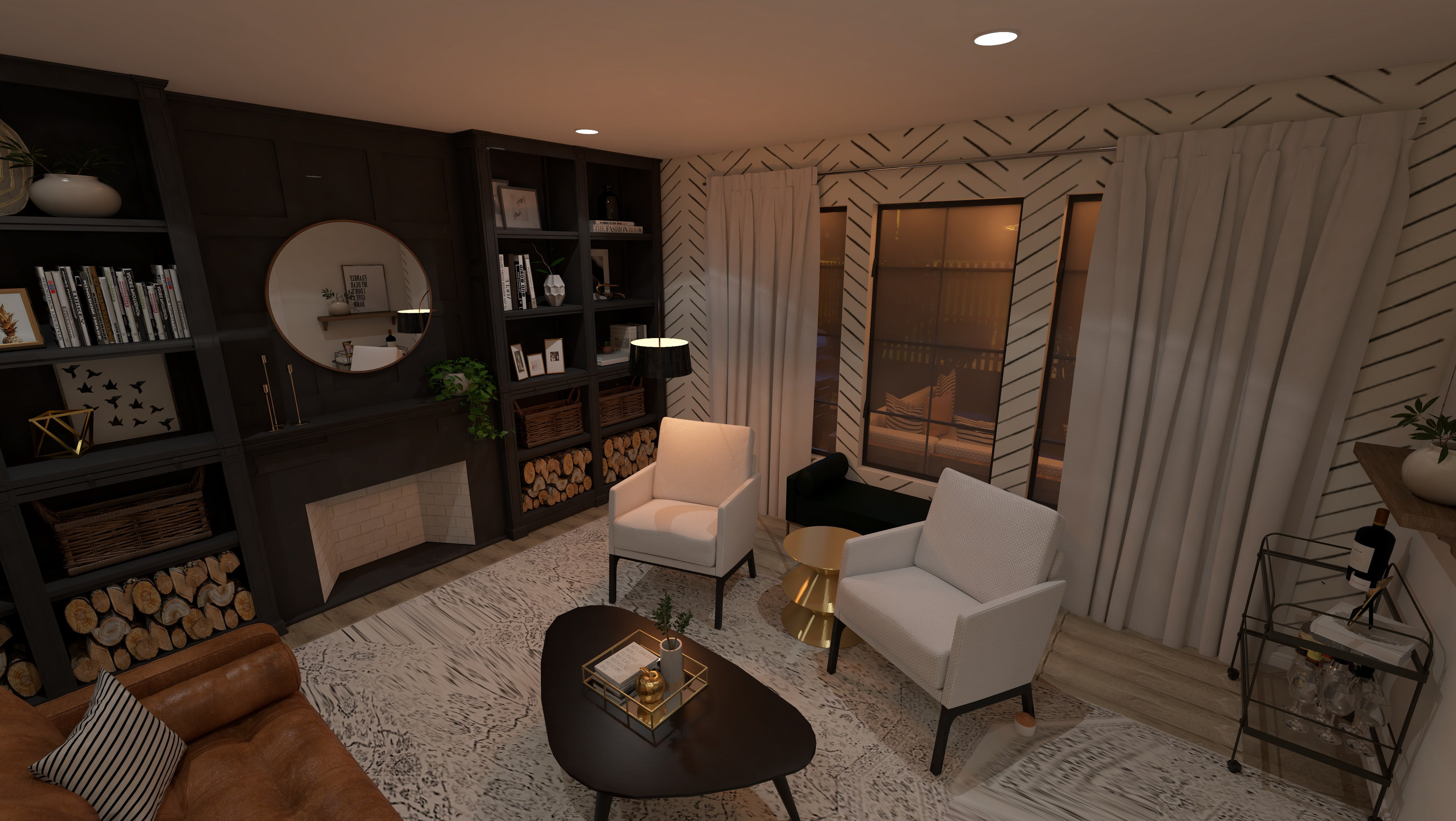 Modern Transitional Living Room ByMeredithAnne