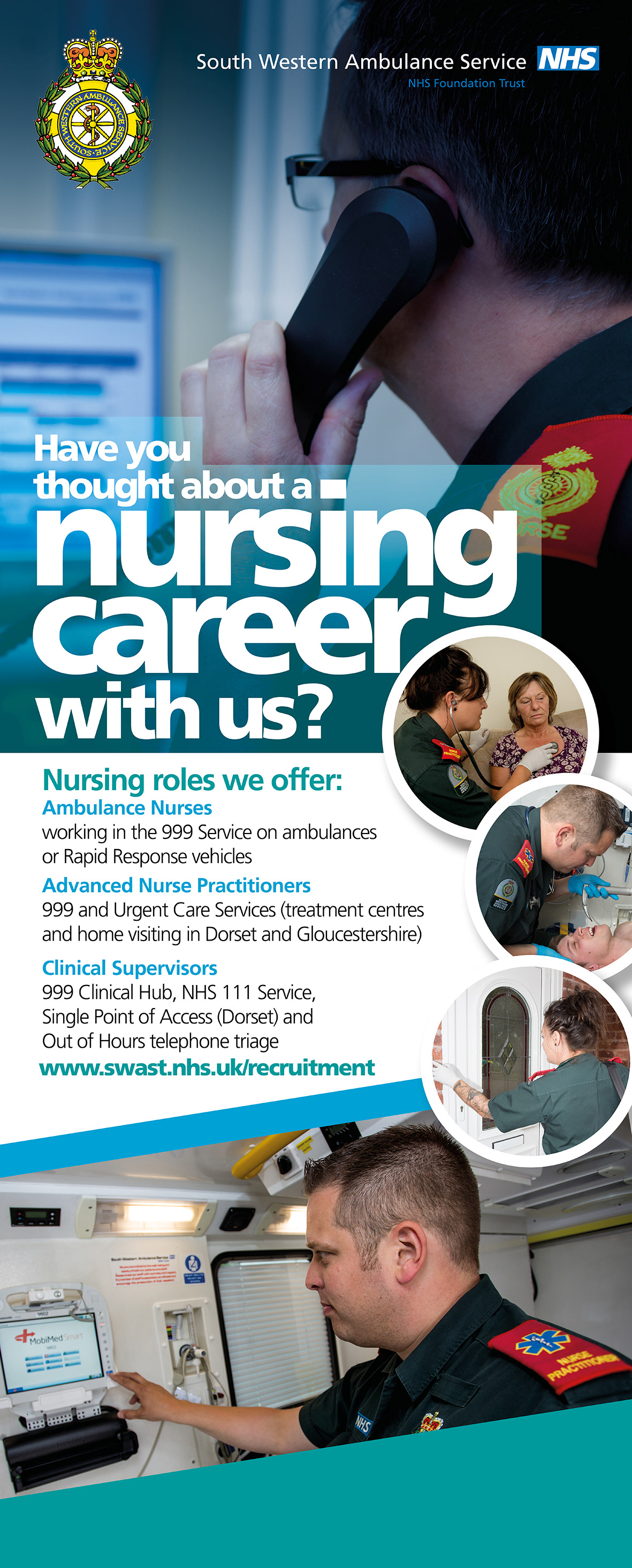 Mark Saunders South Western Ambulance Service Nursing Banner