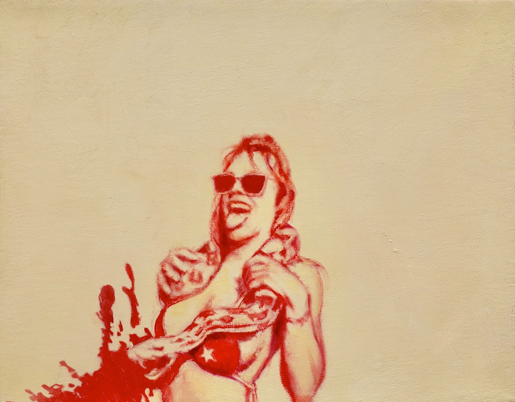 Snake, 2014, 7 3/4” x 9 7/8”, oil on canvas