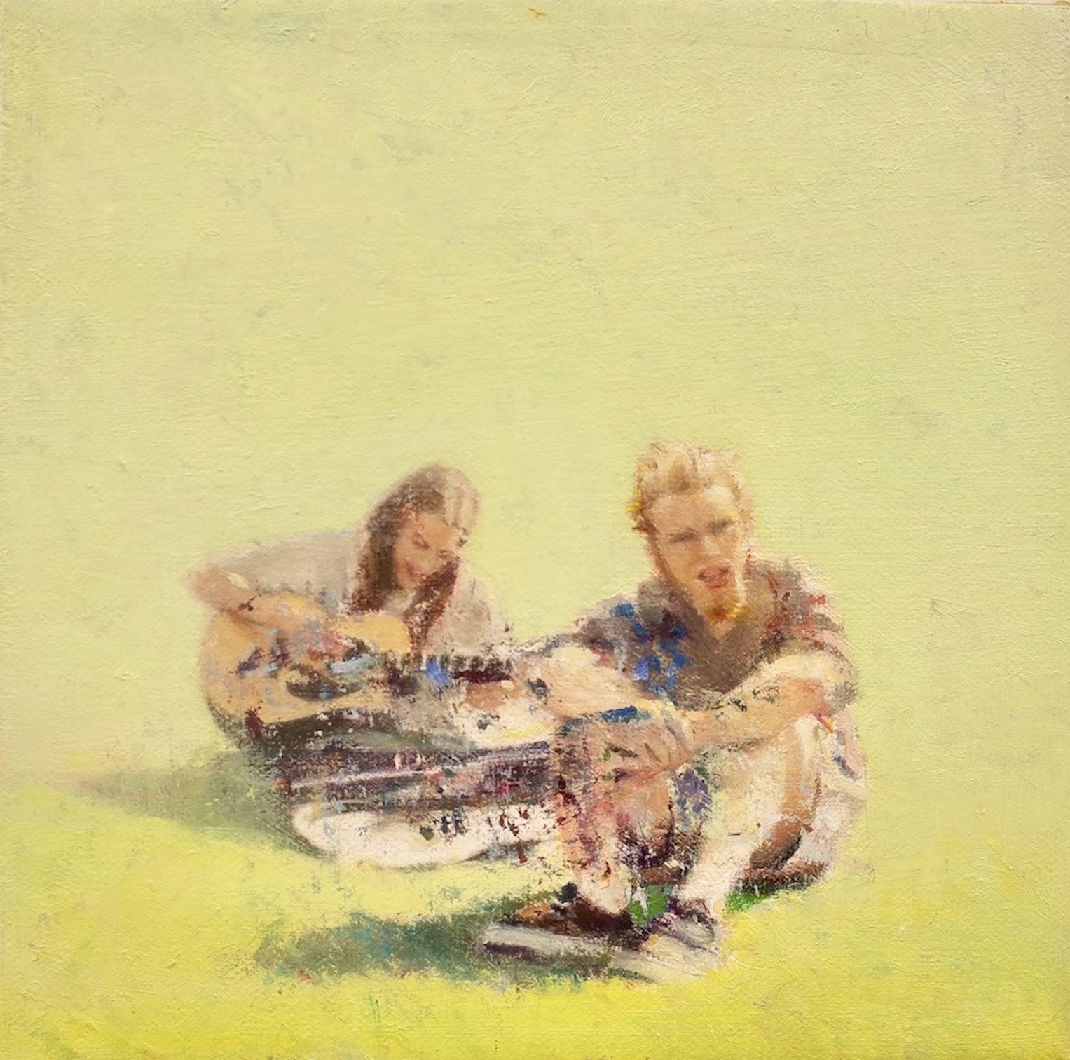 Guitar Pickin’, 2011, 8”x 8”, oil on canvas