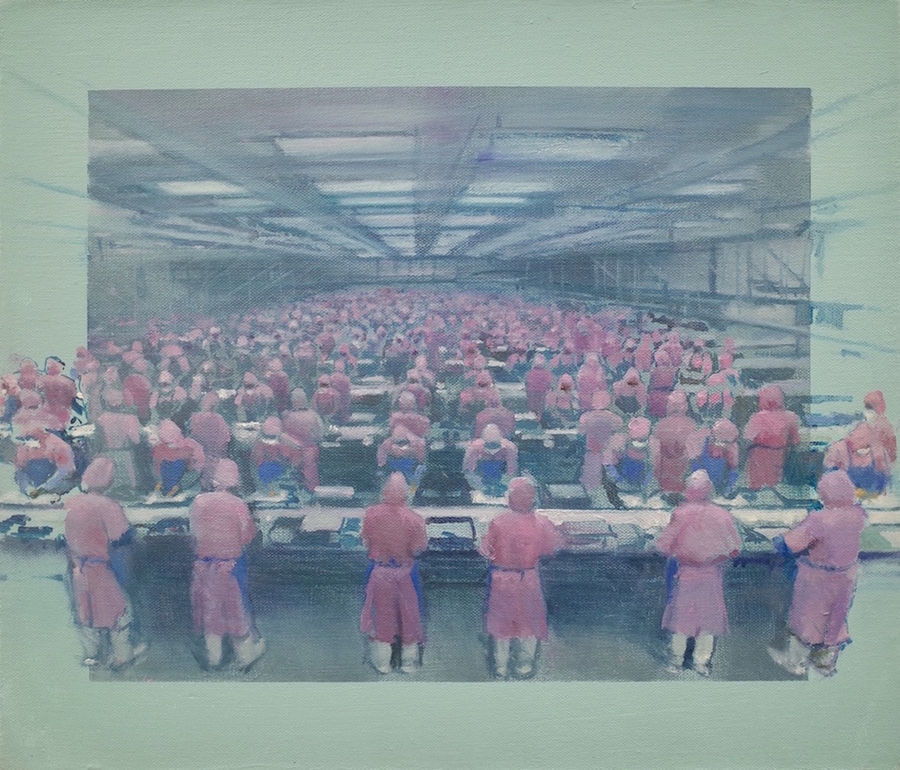 Chinese Factory, 2020, 12” x 14”, oil on canvas