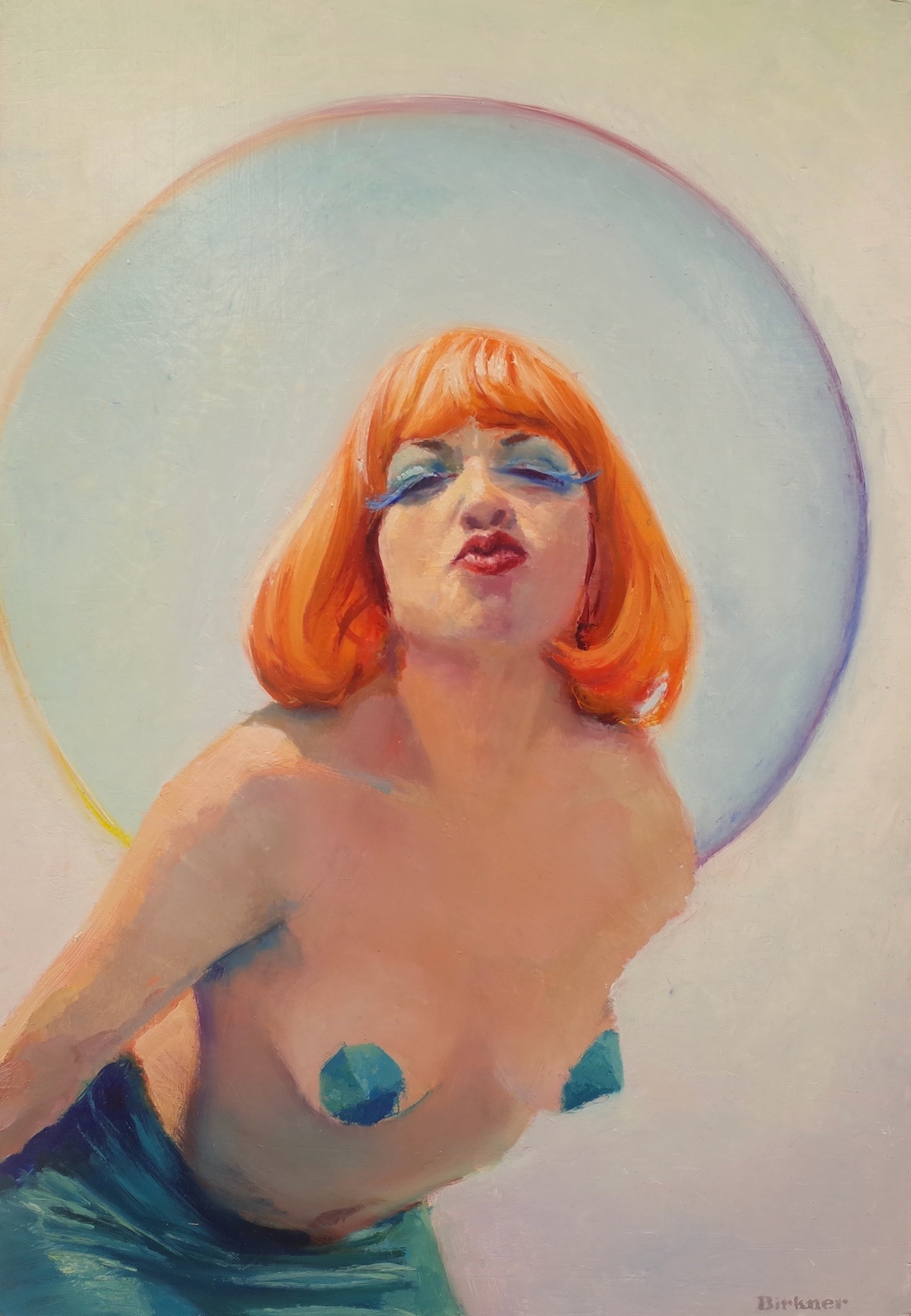 Mermaid Parader: Ms. Sunshine, 2012, 10 1/8” x 11 3/8”, oil on canvas