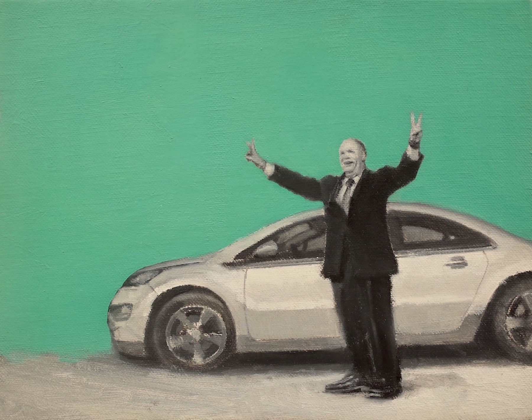 Auto CEO, 2011, 6”x 8”, oil on canvas