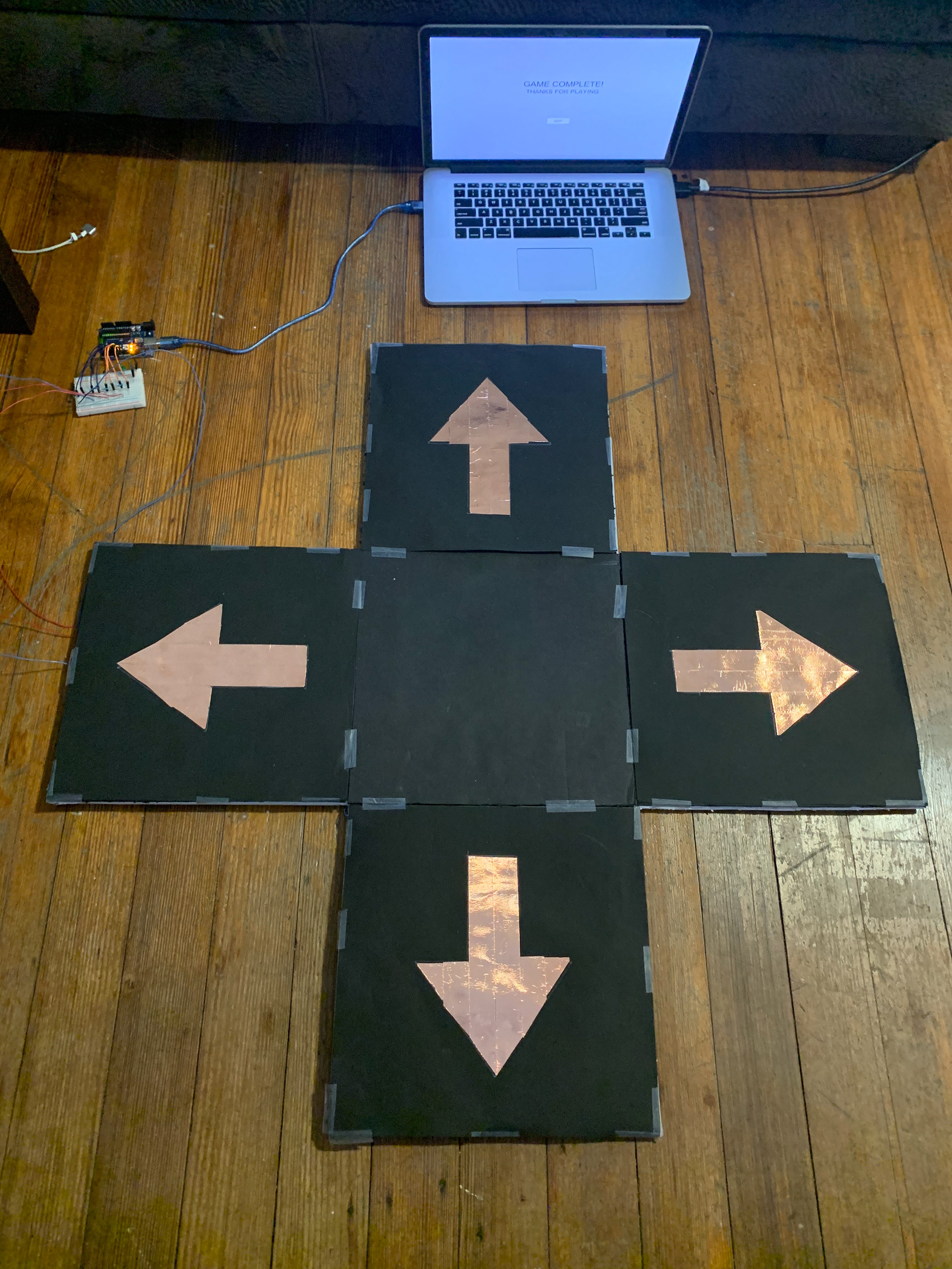 Pressure pad sensors to Arduino to Unity