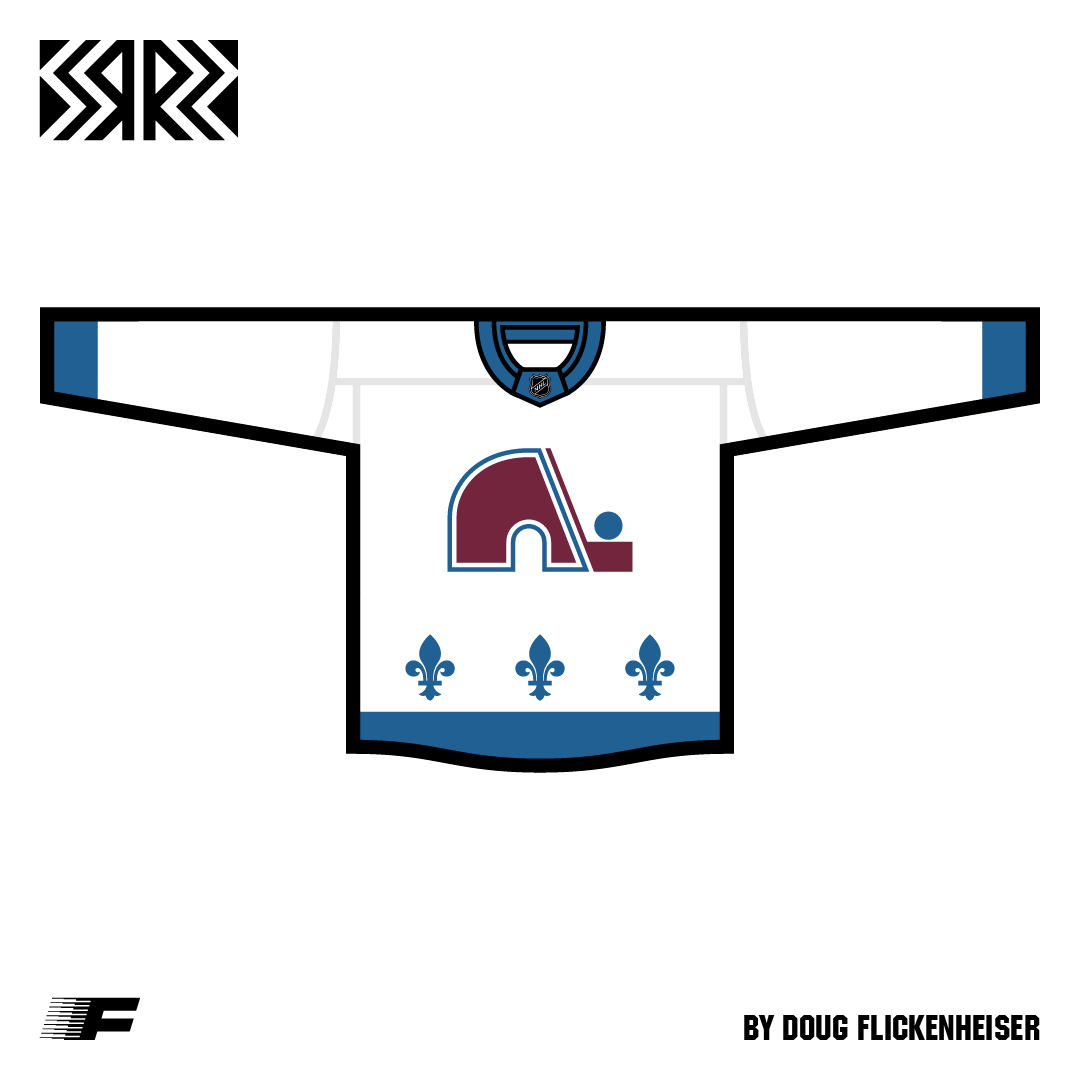 Colorado Avalanche/Quebec Nordiques Reverse Retro Revised Concept 1 by Doug Flickenheiser