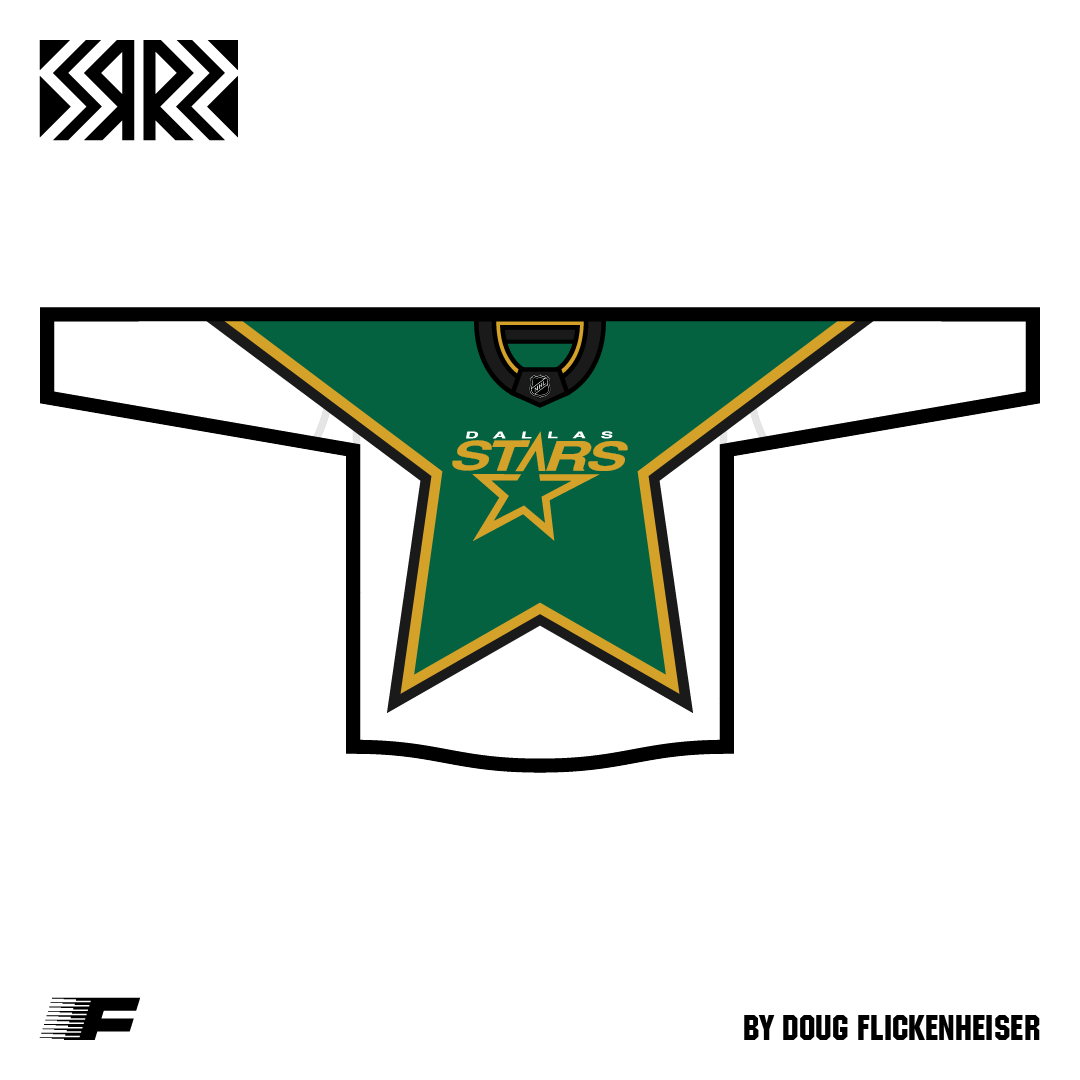 Dallas Stars Reverse Retro Revised Concept 1 by Doug Flickenheiser