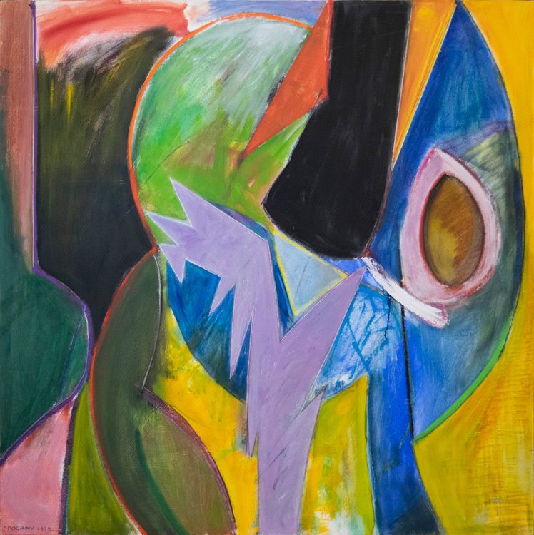 I Get Ready To Write You (1992) Oil on canvas, 48 x 48 inches