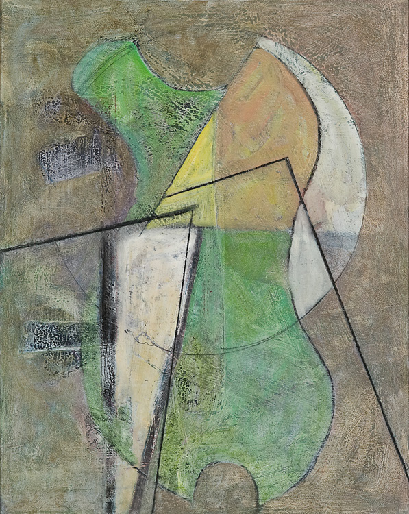 Essential Human Options (2009) Oil and mixed media on canvas, 20 x 16 inches