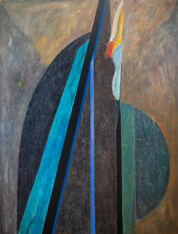 Umbria and October (1983) Oil and mixed media on canvas, 65 x 47 ¾ inches
