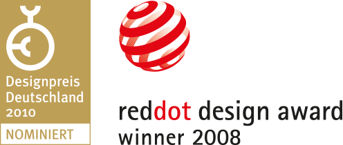 Logo Designpreis Deutschland 2010 Nominierung und Logo reddot design award winner 2008