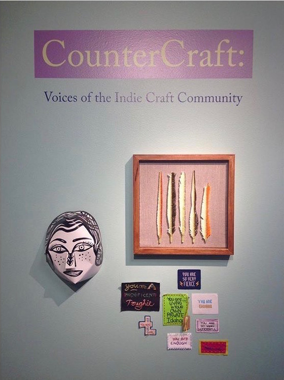'You Are So Very Fierce' patch featured at the entrance to the CounterCraft exhibition. Photo credit: Faythe Levine
