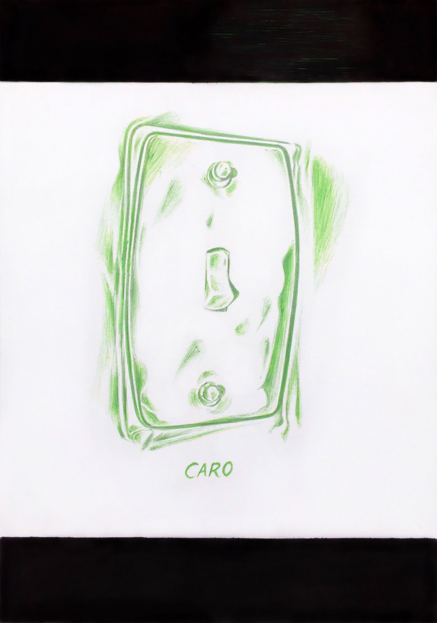 Please Turn It On, marker pen on card paper, 8.27 x 5.83 inches, 2019