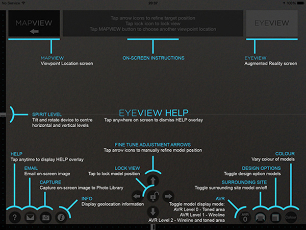 EYEVIEW Screen Help