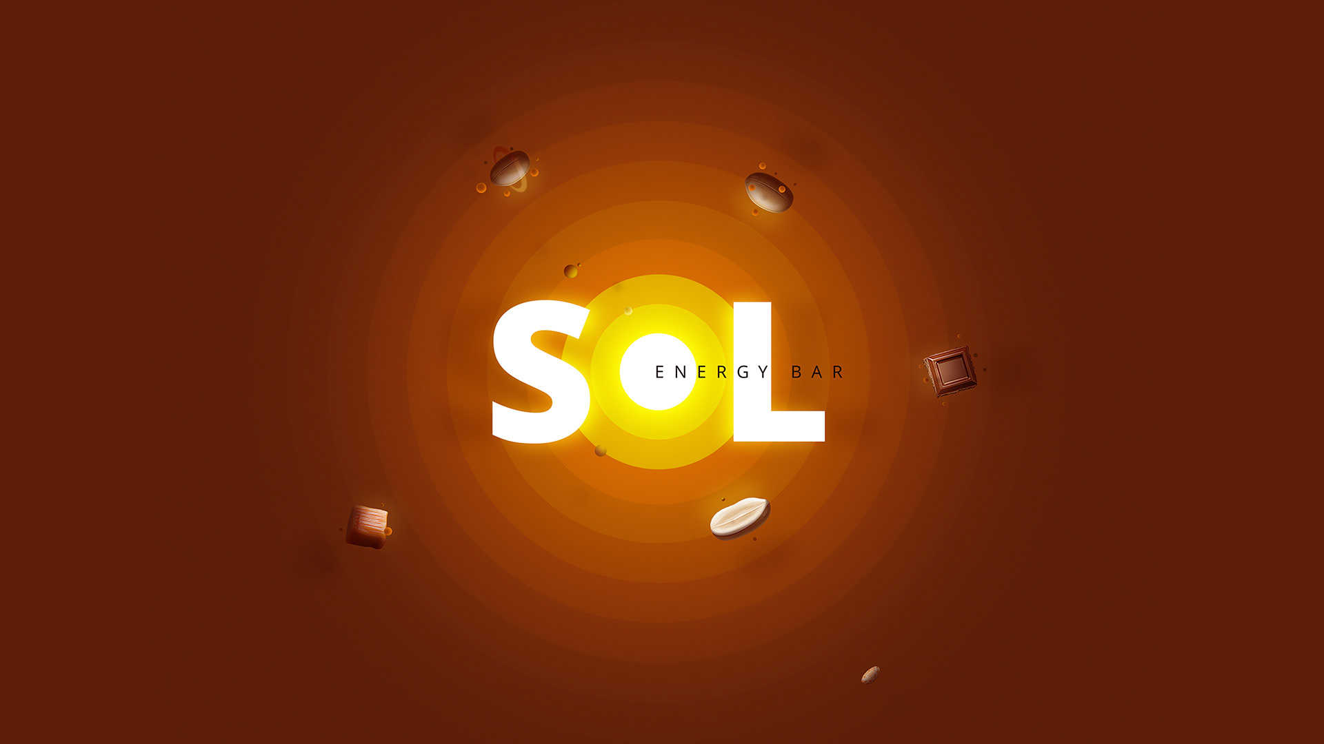 Наглядная иллюстрация идеи упаковки энергетического батончика Sol