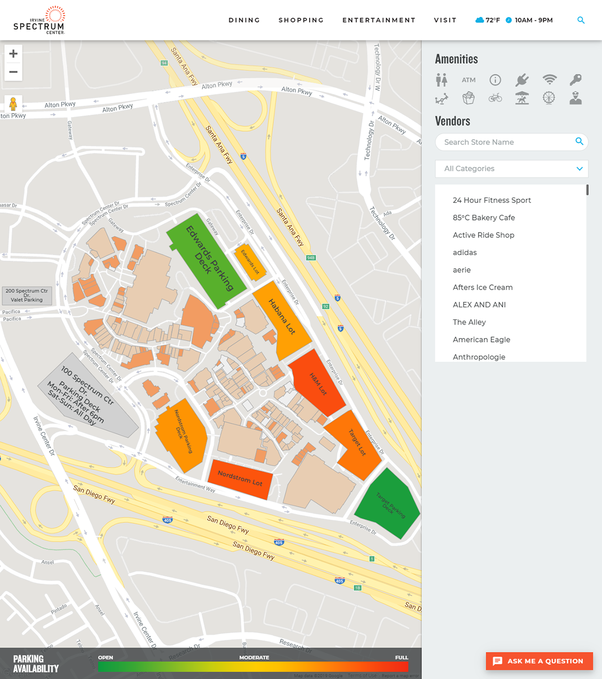 Jordan Berry Interactive Directory Map for Irvine Spectrum Center