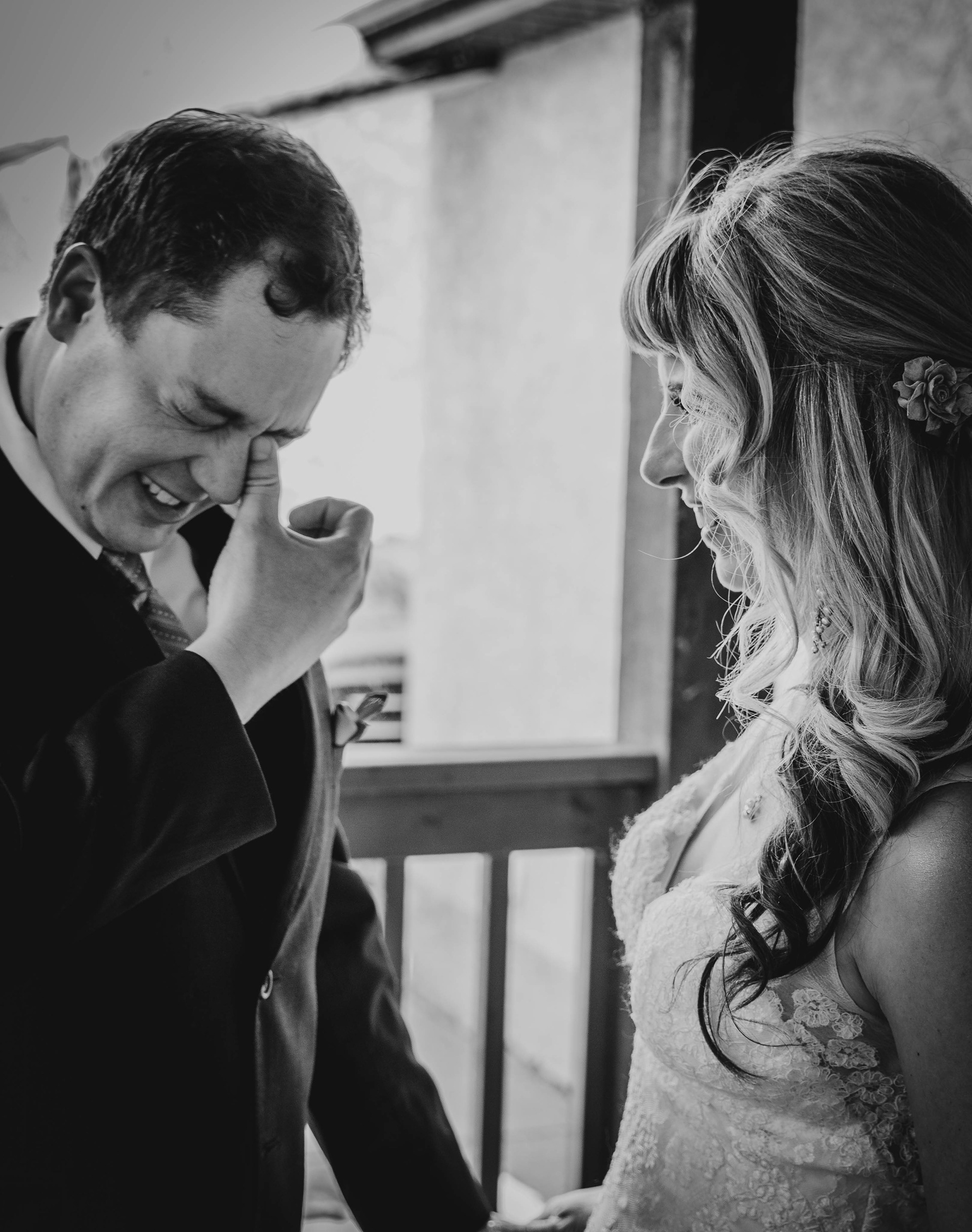 groom crying