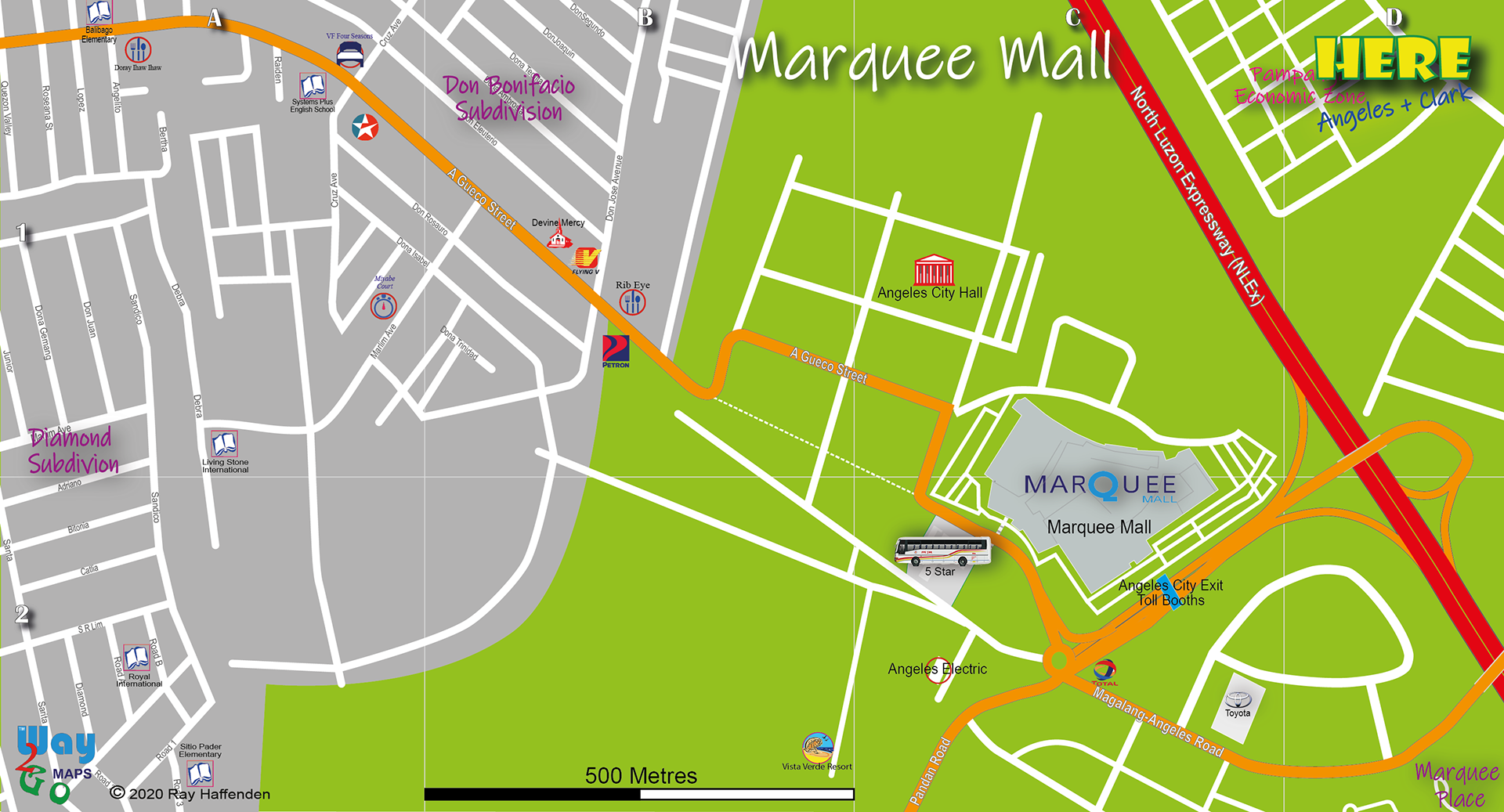 Map of Marquee Mall, Angeles City, Philippines