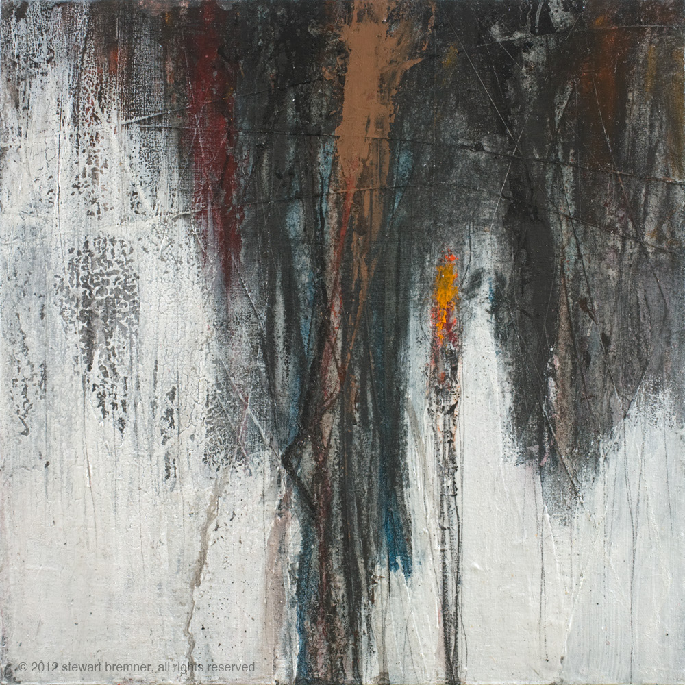 Reckoning / January 2012 / Mixed media on panel / 30x30cm