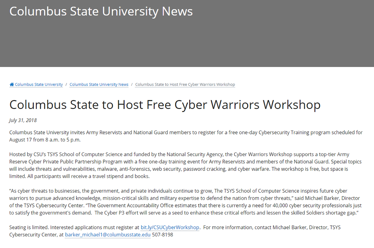 University relations picks up workshop