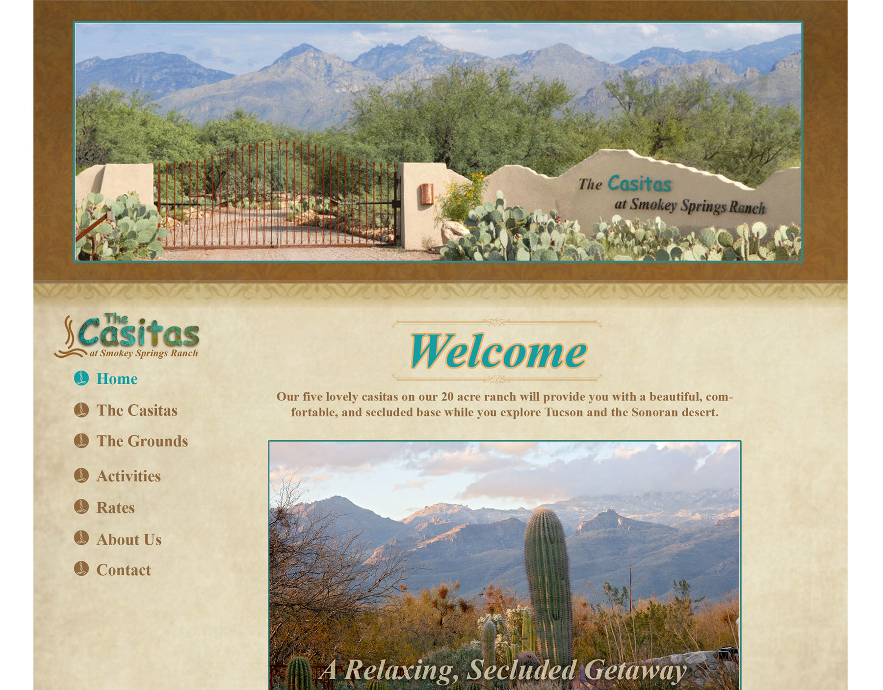 Masthead , photography, and other design elements for website