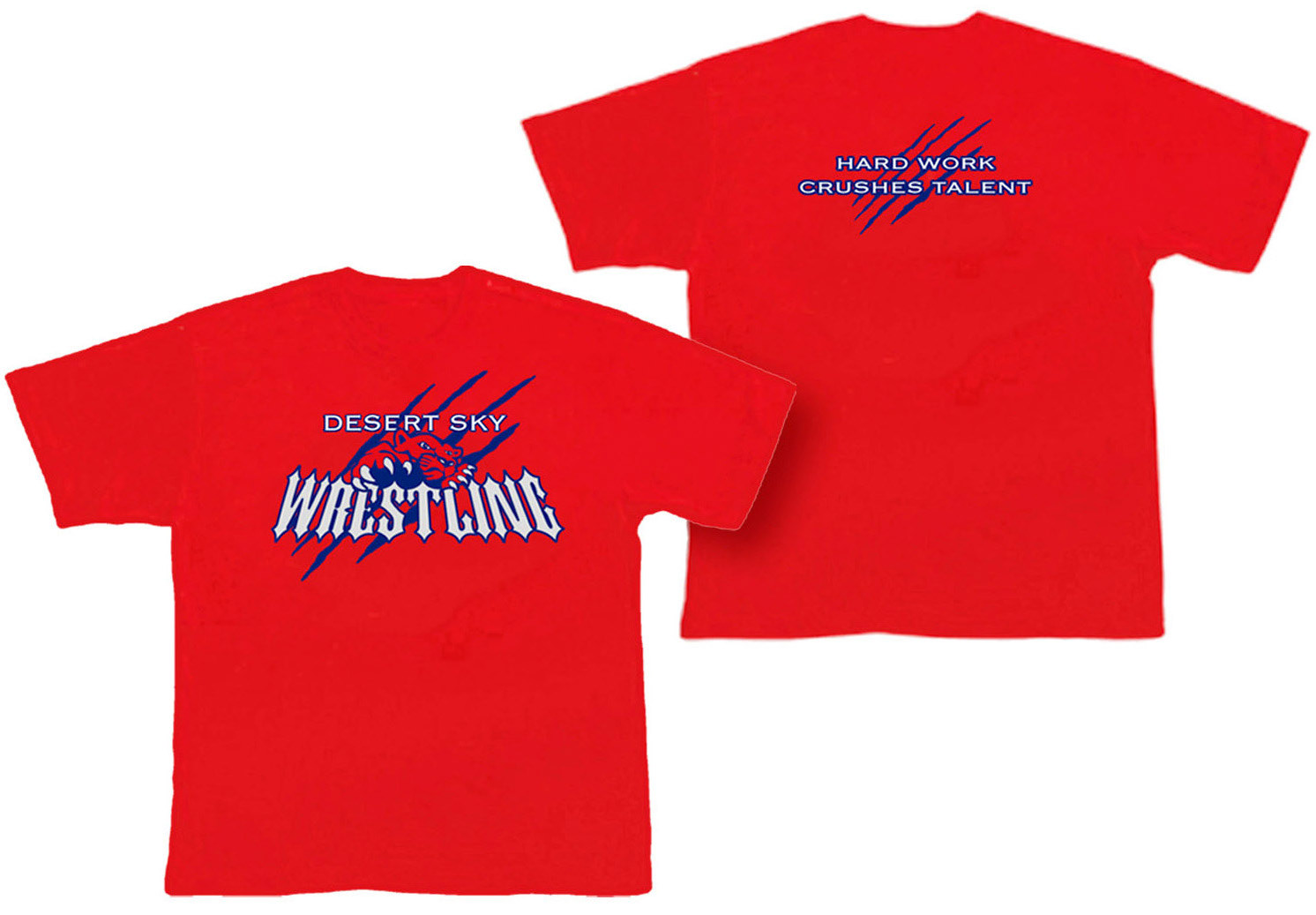 Logo on red background