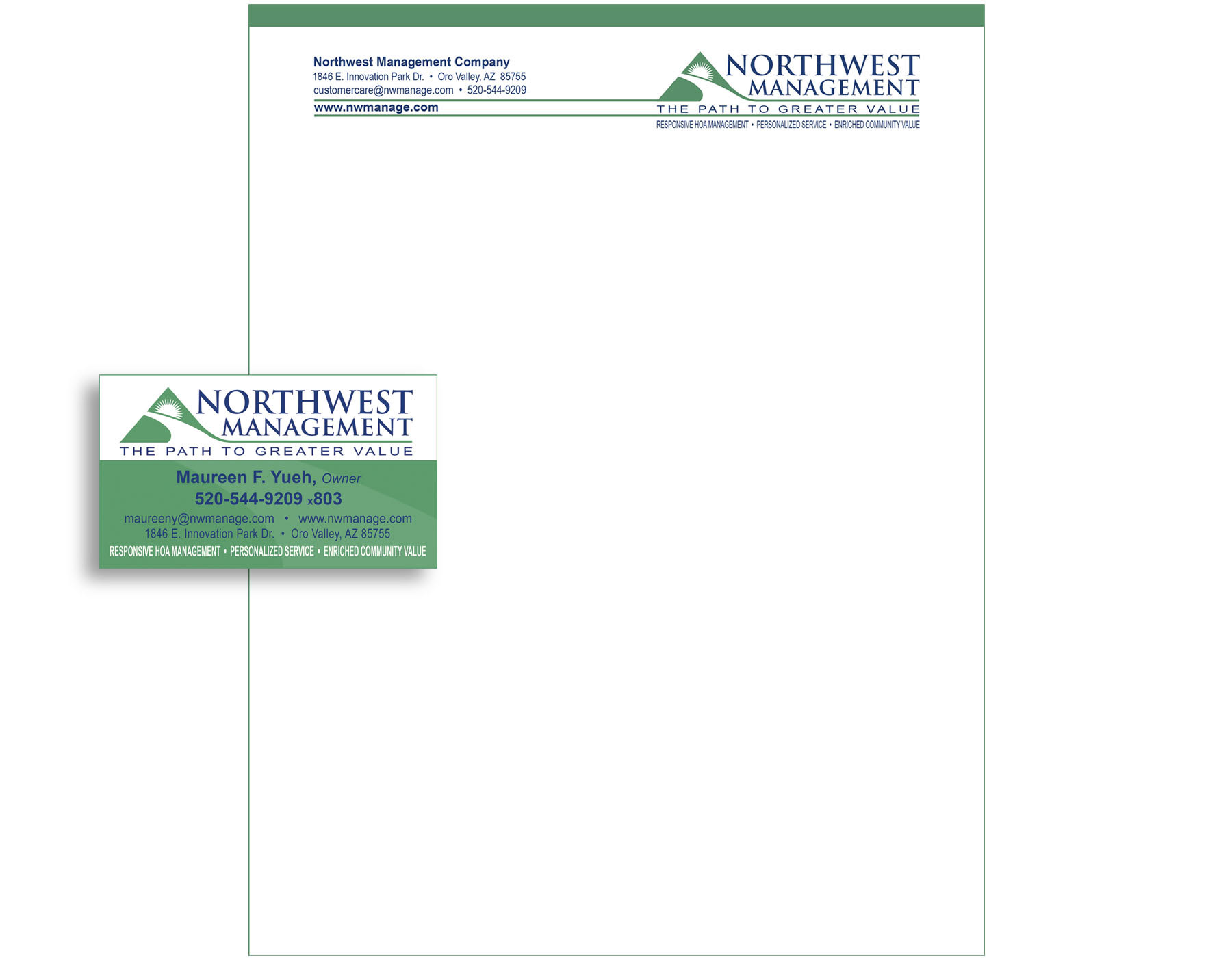 Business card and letterhead