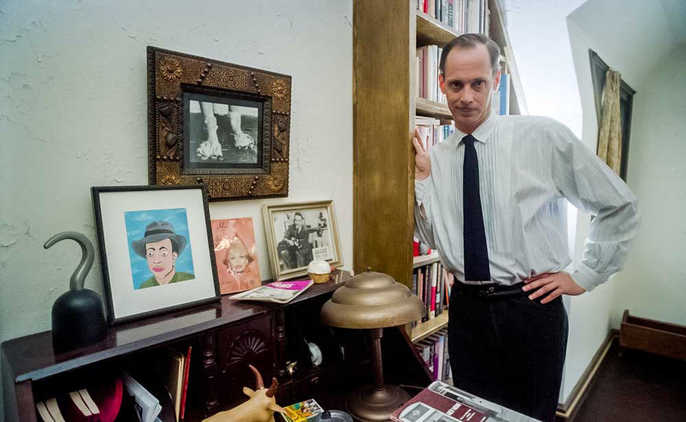 John Waters, film producer/director, in his home, March 23, 1994