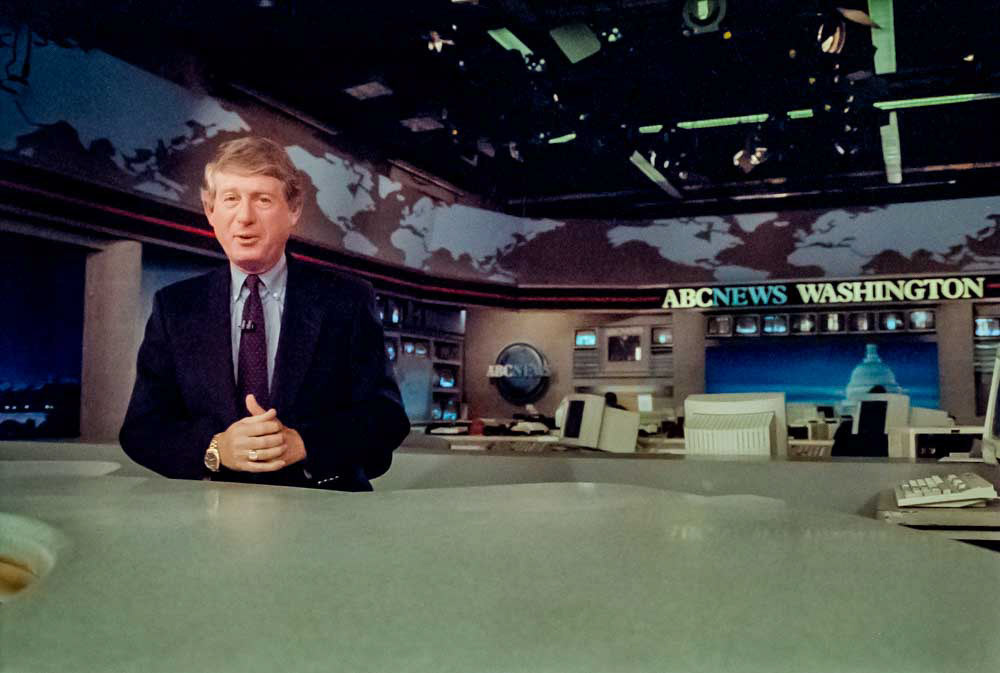 Ted Koppel, for 13 years the unflappable host of ABC's "Nightline," April 28, 1993