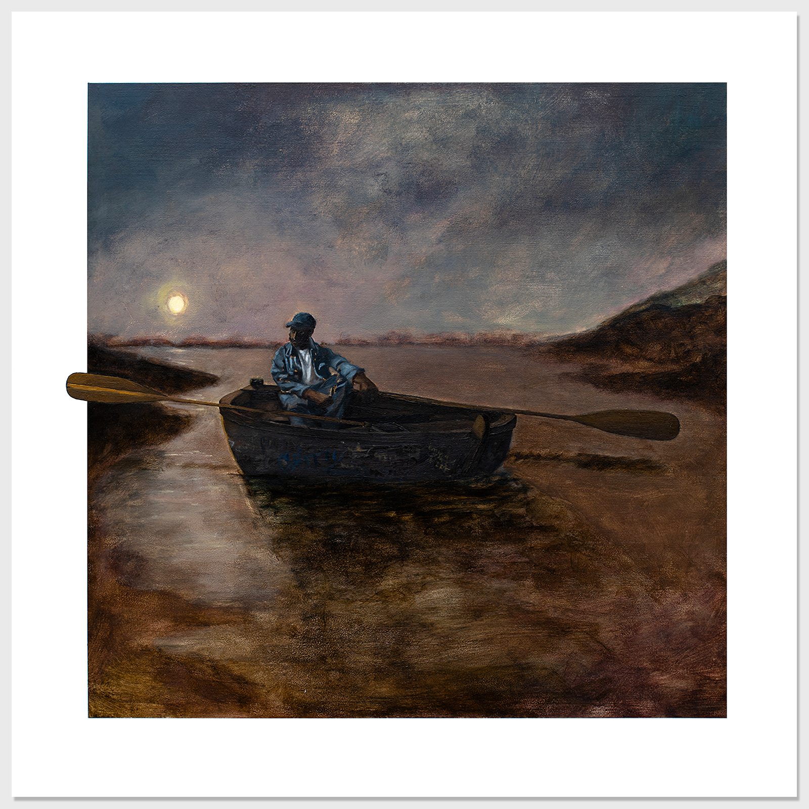 Solitude, 2020, Oil & Acrylic on Wood Panel, 24h x 24w in.