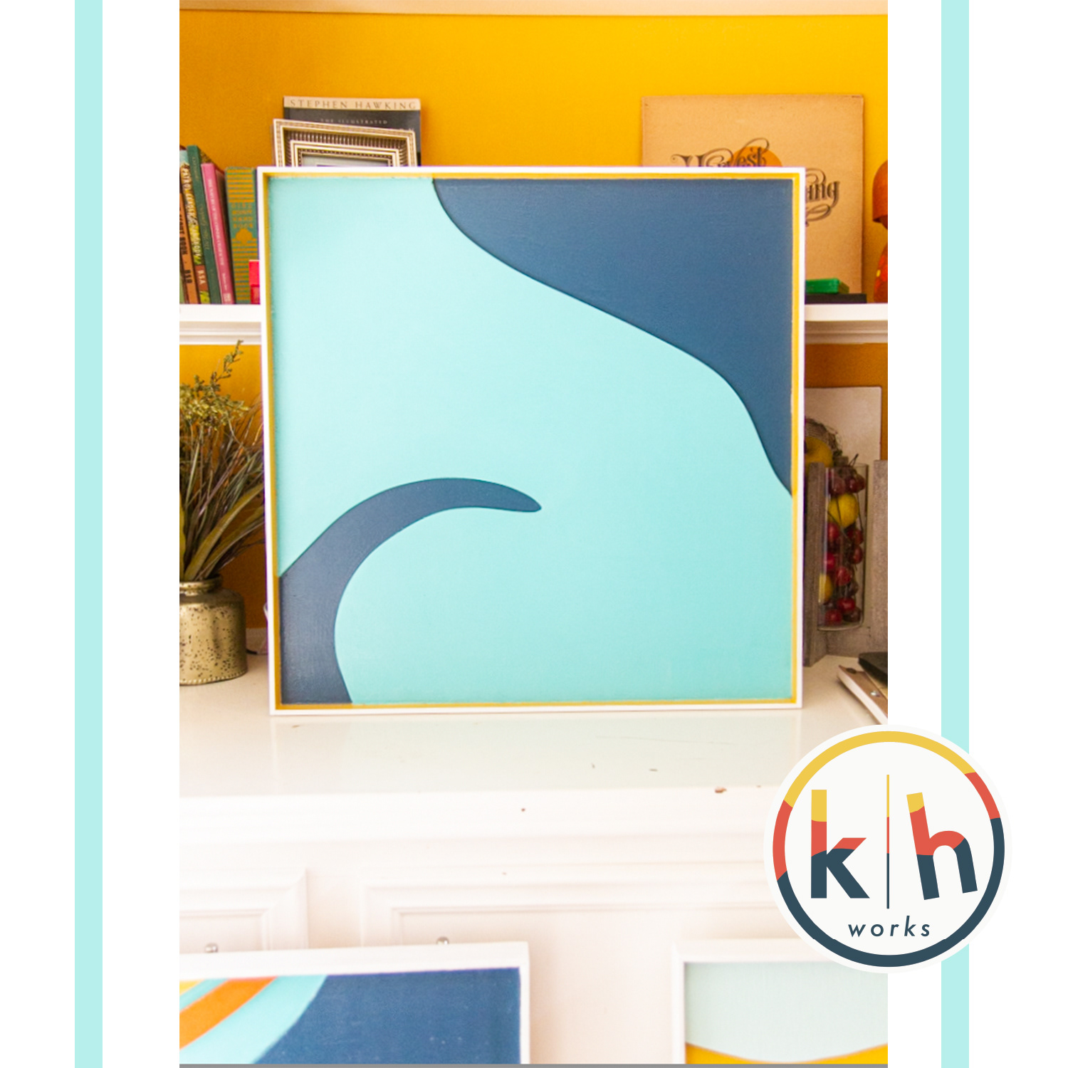 Multicolor #5 AVAILABLE 2'x2' Wooden Relief from Abstracts from Natural Design Collection $325