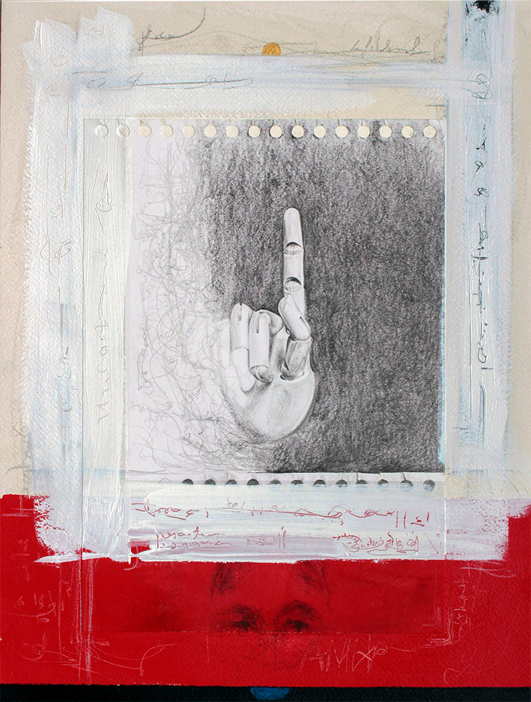 A transition, 2019. Acrylic and pencil on paper