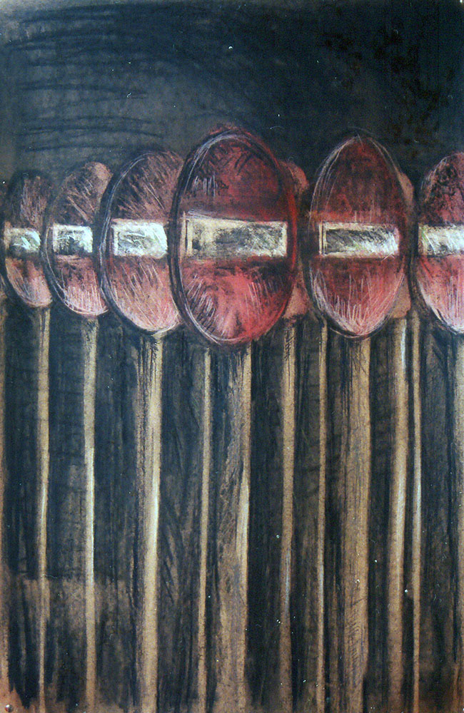 Forbidden, 2004. Charcoal and crayon conte on paper