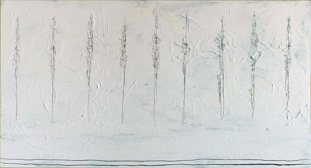 Choir, acrylic on canvas, 92x50 cm, 750 €